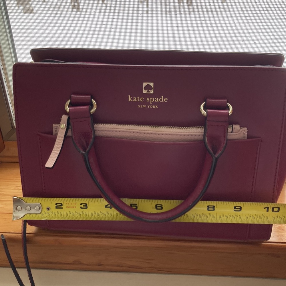 Authentic Kate spade cranberry colored crossbody purse - Picture 4 of 8